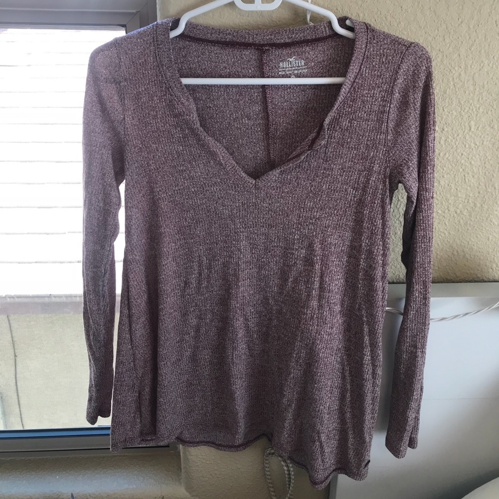 Hollister red v-neck sweater